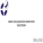 IPMAT 2024 Question Paper May 23